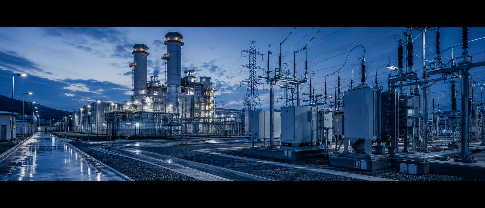 Subestação de energia e usina de utilidades industriais